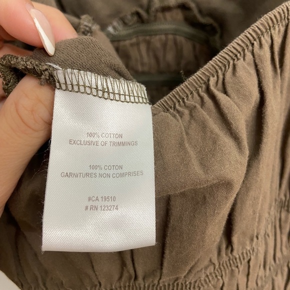 Lole Kaki Smocked V Neck Dress - Picture 7 of 7